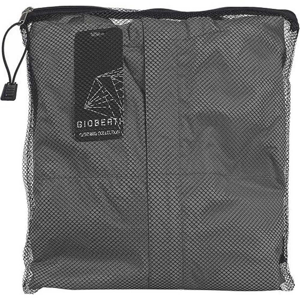 Men's Waterproof‎ Rain Jacket With Mesh Lining and Carrying Bag - Gray - Large